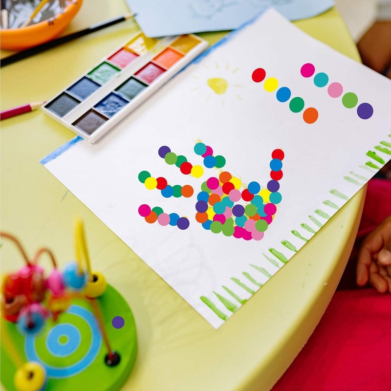 Yeachlaing 2000 Pieces 0.5 Inch Round Color Coding Labels,Circle Dot Stickers Used for Classroom Office and More,with Perforation Line (Black) - Image 4